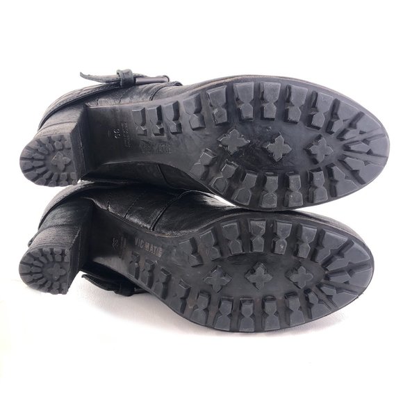 Vic Matie Black Leather High Heel Ankle Boots EUR 39 - Picture 7 of 15